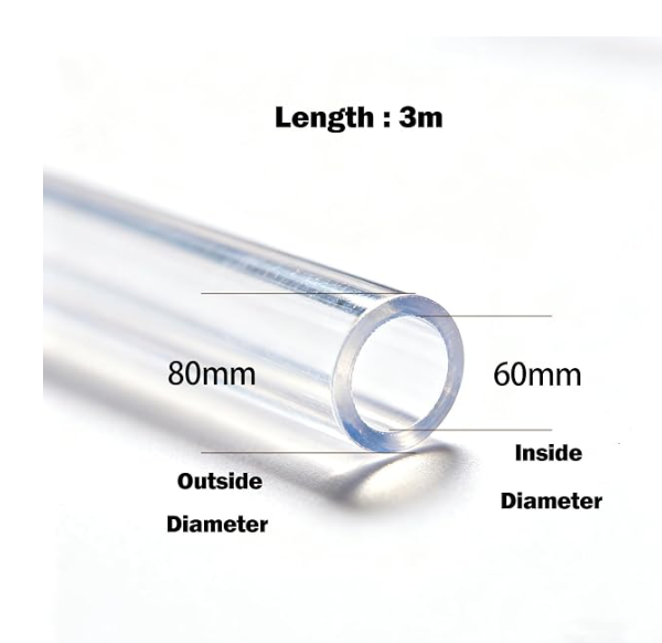Clear PVC Drain Tubing for HVAC and Plumbing Condensate